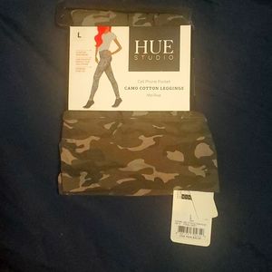 Hue Studios camo cotton leggings sz large